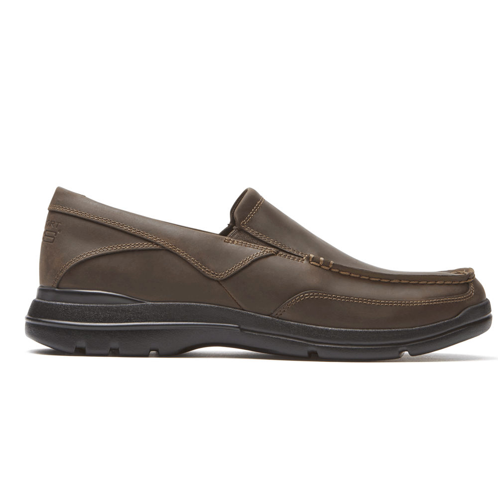 Rockport Slip-Ons Herre Mørke Brune - Junction Point - HSLC39401